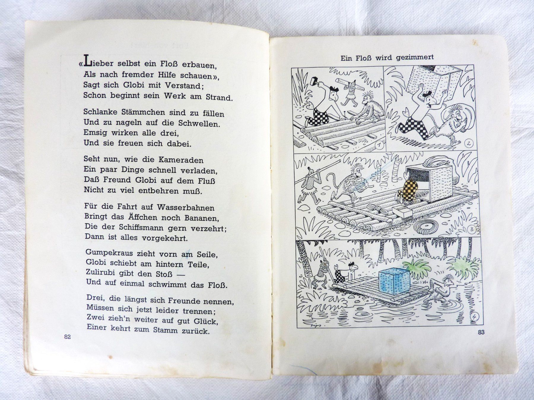 Fumetti: Freund Globi im Urwald, 1. Auflage, 1950 – Usato da Lustmühle venduto da kloster46 7
