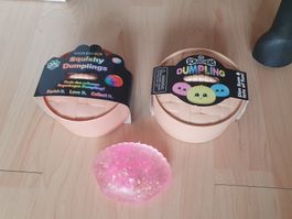 Squishy Muschel und 2x Dumplings in pink und gelb