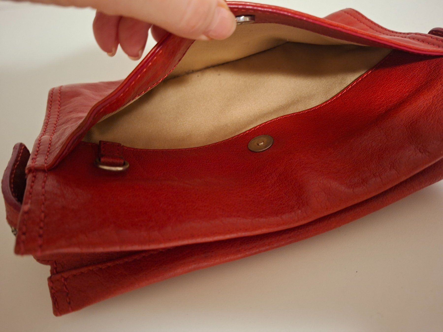 Borse da donna: Pollini Leather Bag, Red, Stylish, Summer Bag! – Usato da Zürich venduto da oli_p8cc 4