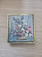 Boîte métal vintage fleurs décorative rangement