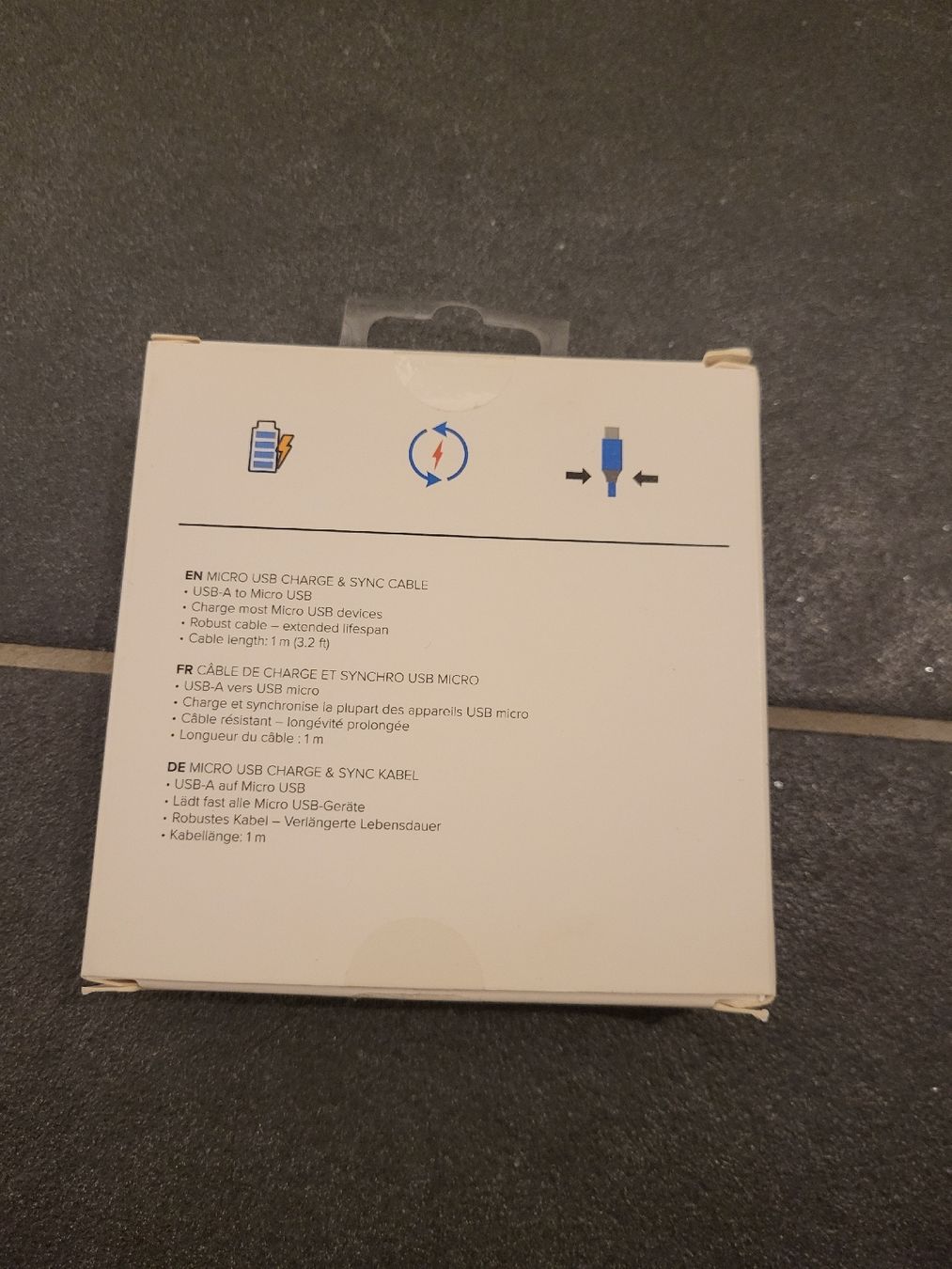 Cavi: XQISIT USB Ladekabel Sync Kabel Micro USB 1m Neu OVP – Nuovo e nell'imballaggio originale da Büsserach venduto da Fairprice_83 2