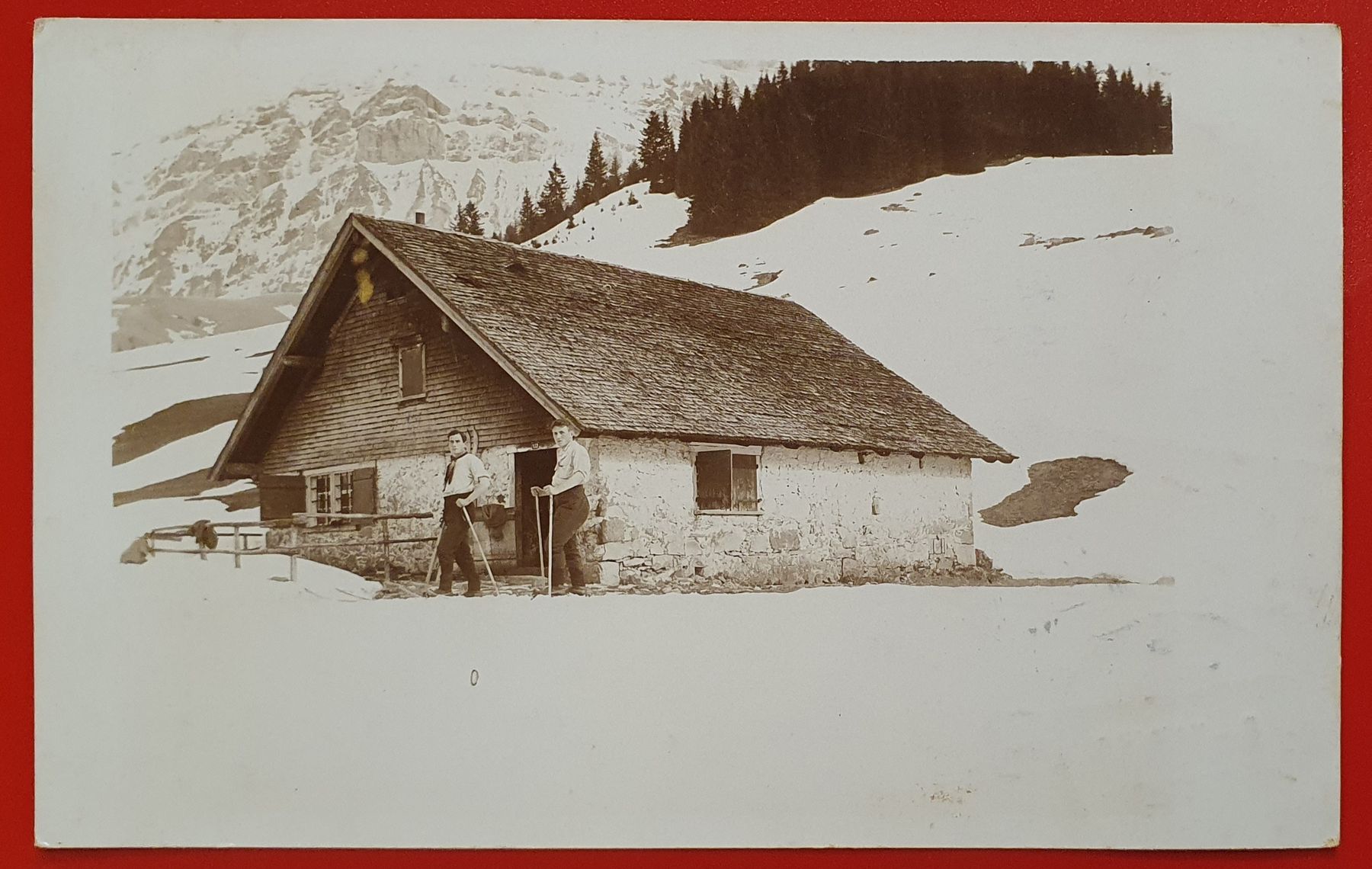Ansichtskarten: Appenzell  - Skihütte belebt,  Wo? – Gebraucht aus Kreuzlingen von Rschweiz1
