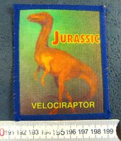 JURASSIC DINO VELOCIRATOR AUFNÄHER PATCH OHNE LEIM VINTAGE