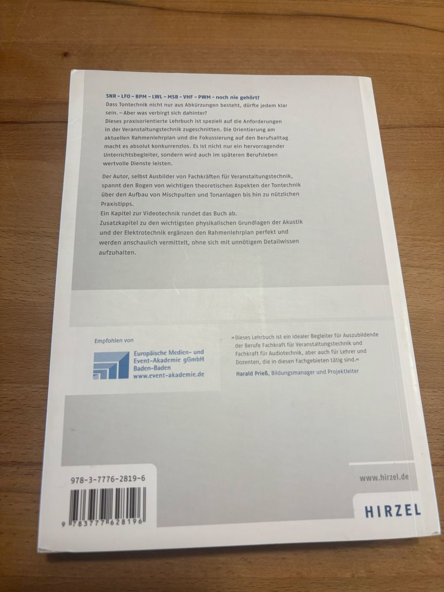 Bücher: Smyrek Tontechnik Buch – Neu und originalverpackt aus Berikon von ram_b8s8 2