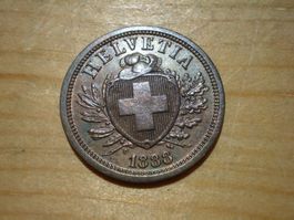 (H3) 2 Rappen 1888 UNZ-