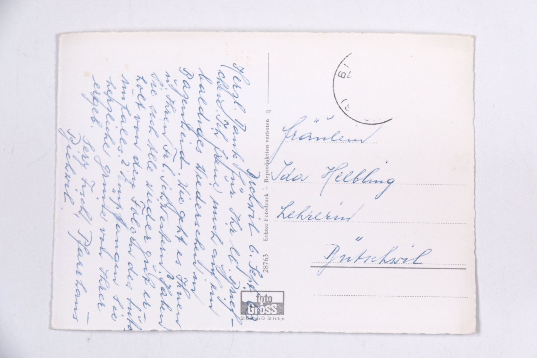 Cartoline postali: Bichwil - Blick gegen Uznach – Usato da Hettlingen venduto da Scholi99 1