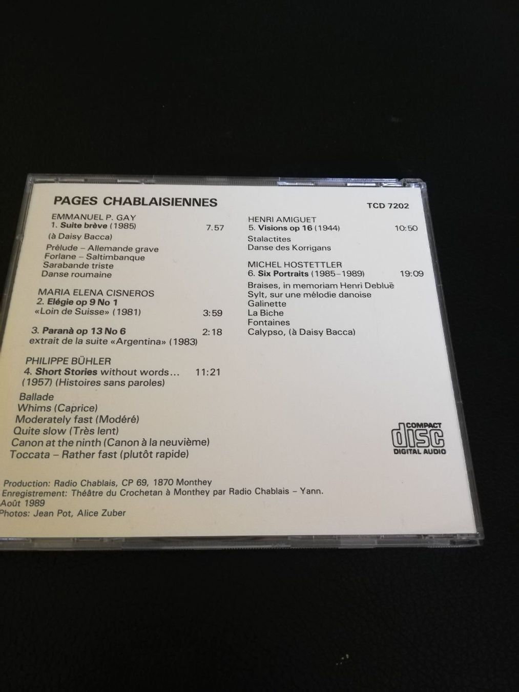 CDs: Pages Chablaisiennes-Daisy Bacca joue – D'occasion à Bionnens par Meg011 1
