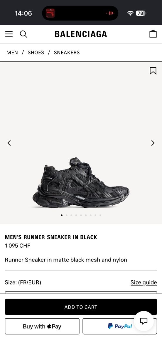 Balenciaga Scarpe da uomo: Balenciaga Runner Schuhe – Nuovo (secondo la descrizione) da Bronschhofen venduto da nachzieheffekt 4