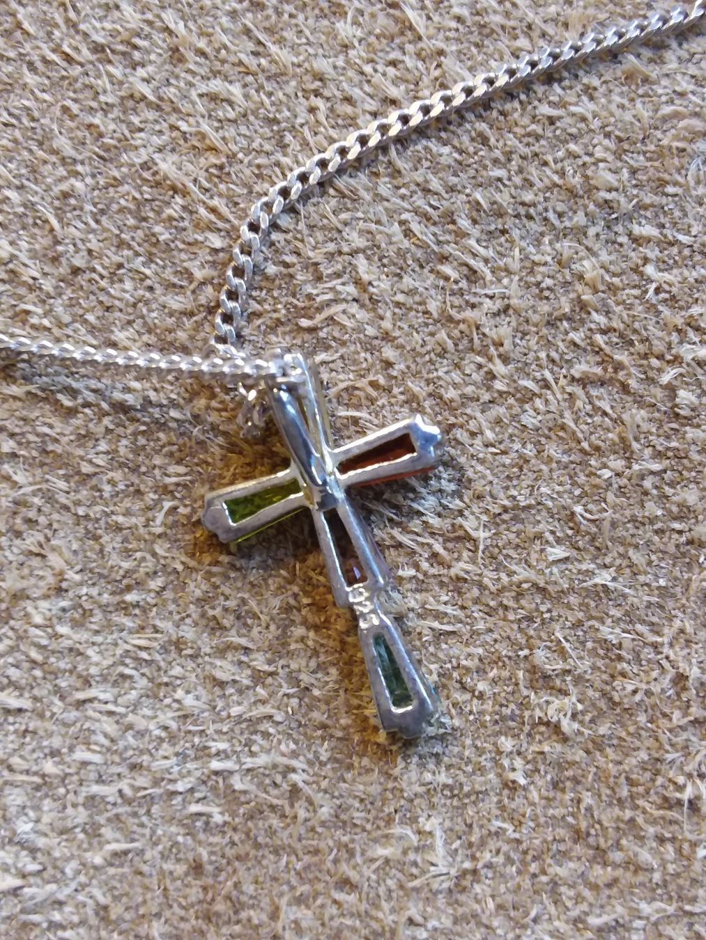 Catenine: Sterling Silber Kette mit Silber buntem Kreuz – Usato da Zürich venduto da helsan 5