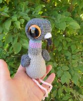 Handgemachte  Amigurumi Taube gehäkelte Dekoration  Unikat