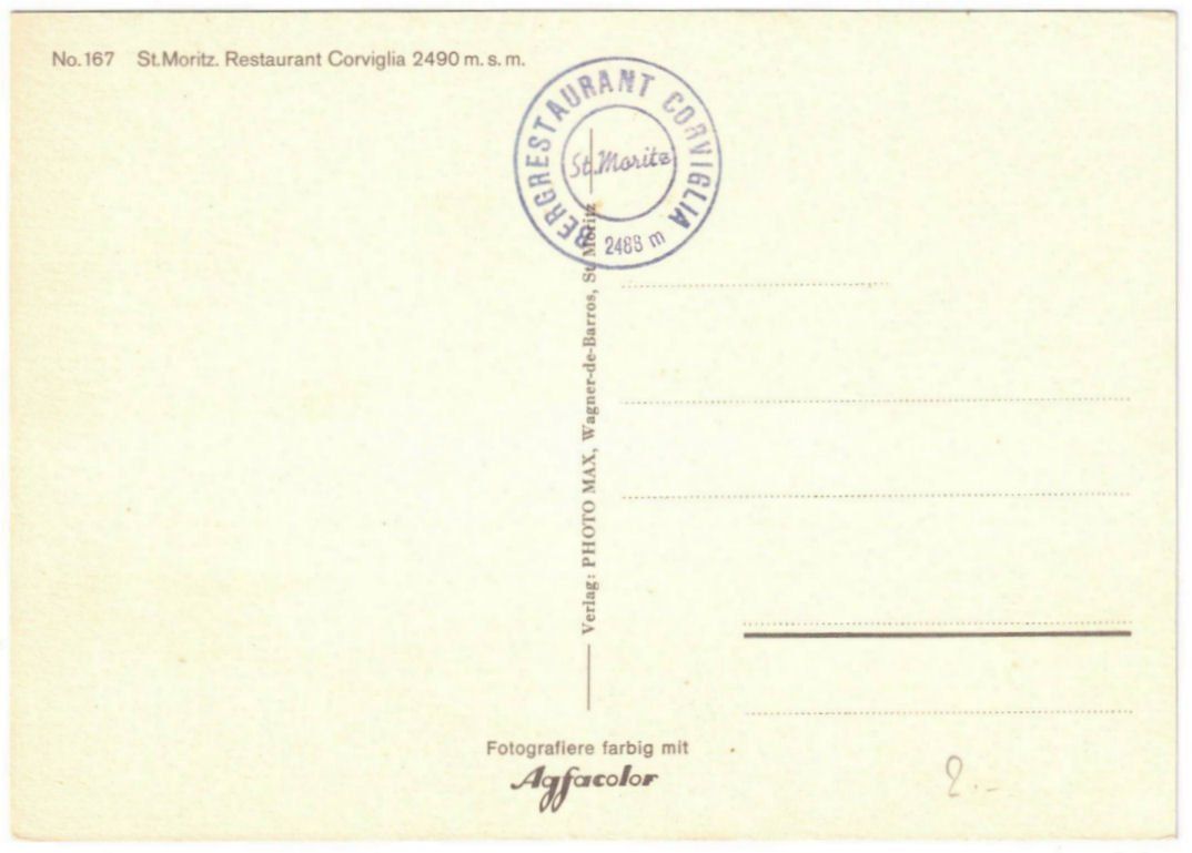 Cartoline postali: St. Moritz - 4 Bild AK Corviglia – Usato da Binningen venduto da Mountainrider 1