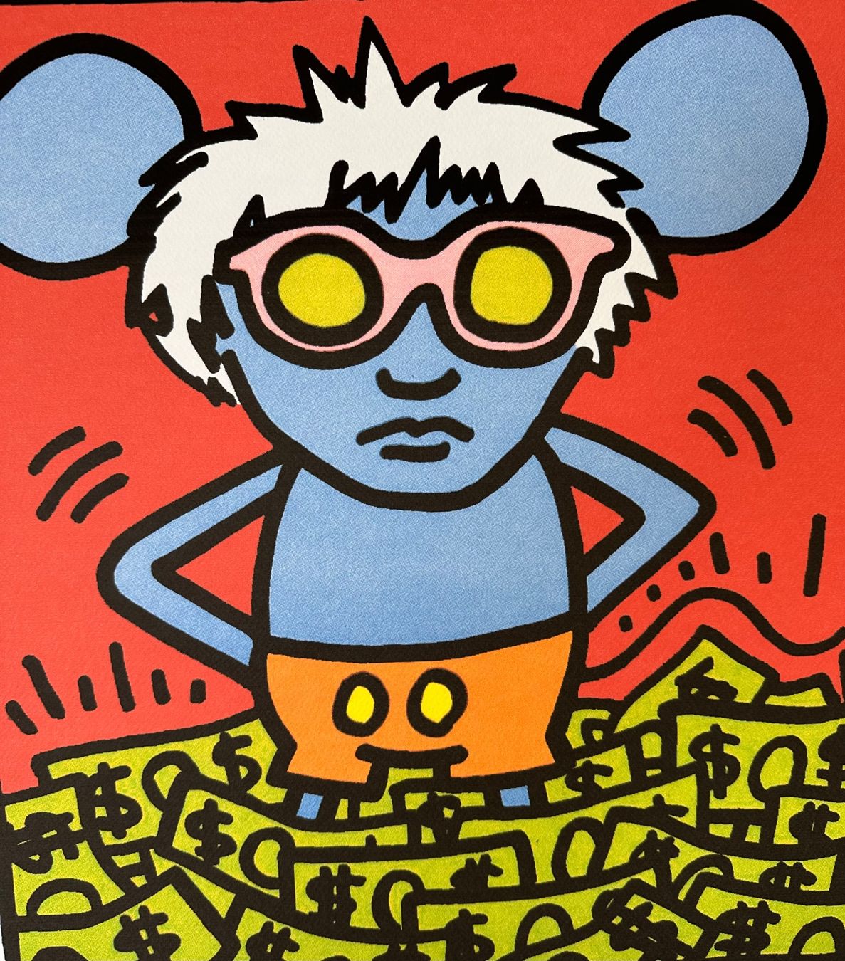 Gemälde: Keith Haring: Andy Mouse, POP Art 10/150 – Neu (gemäss Beschreibung) aus Meilen von Smgdesign 5