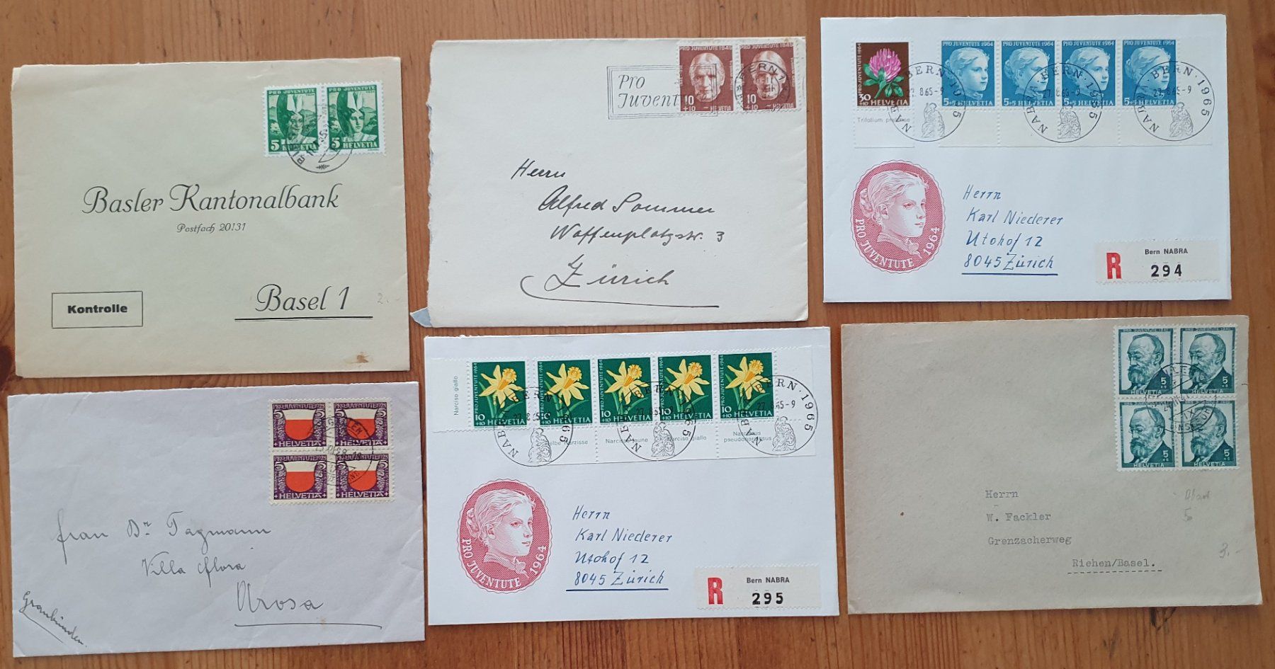 Tutti i francobolli: Pro Juventute: 40 verschiedene Briefe (2)  Siehe Scan – Usato da Dällikon venduto da Minita 7