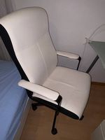 Bürostuhl weiss Kunstleder gute Zustand 5 Rollen