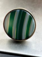 Vintage Ring rund gross GREEN_WHITE (Grösse 51)