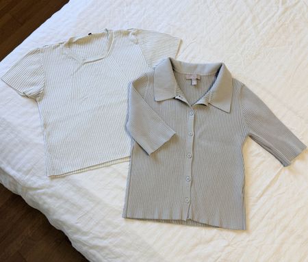 Set Feinstrick-Shirts H&M Größe XS / 34 Damen guter Zustand