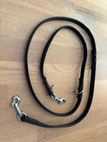 Hundeleine schwarz Leder