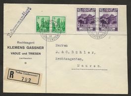 Brief Liechtenstein 1934 Vaduz Mauren