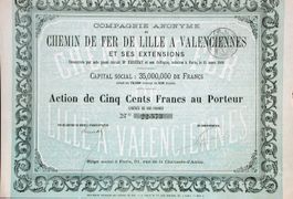 Chemin de fer de Lille à Valenciennes et ses Extensions 1869
