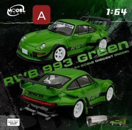 True Scale Miniatures Modellini d'auto: Model RWB 993 Green – Nuovo e nell'imballaggio originale da Adlikon venduto da Mmartin0