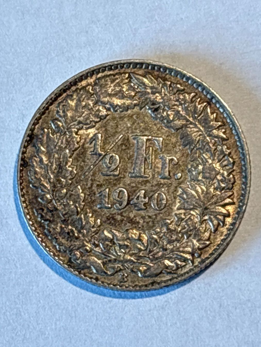 Tutti le monete: 1/2 Fr. Münze 1940 – Usato da Salvenach venduto da Haeseli59