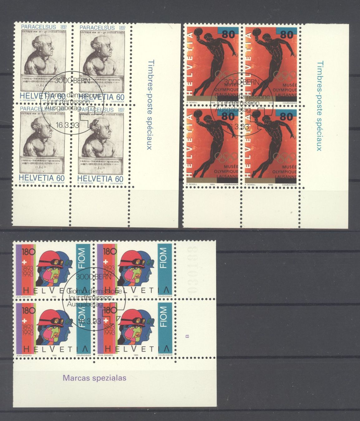 Tutti i francobolli: 1993, Sonderpostmarken II, ET – Usato da Willisau venduto da Vollstempel