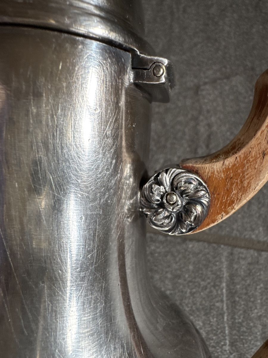 Caraffe: Antike Kaffeekanne aus Silber, gepunzt – Usato da Frauenkappelen venduto da leola1973 2