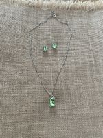 Sommerliches Schmuckset: Halskette und Ohrringe, Grün!