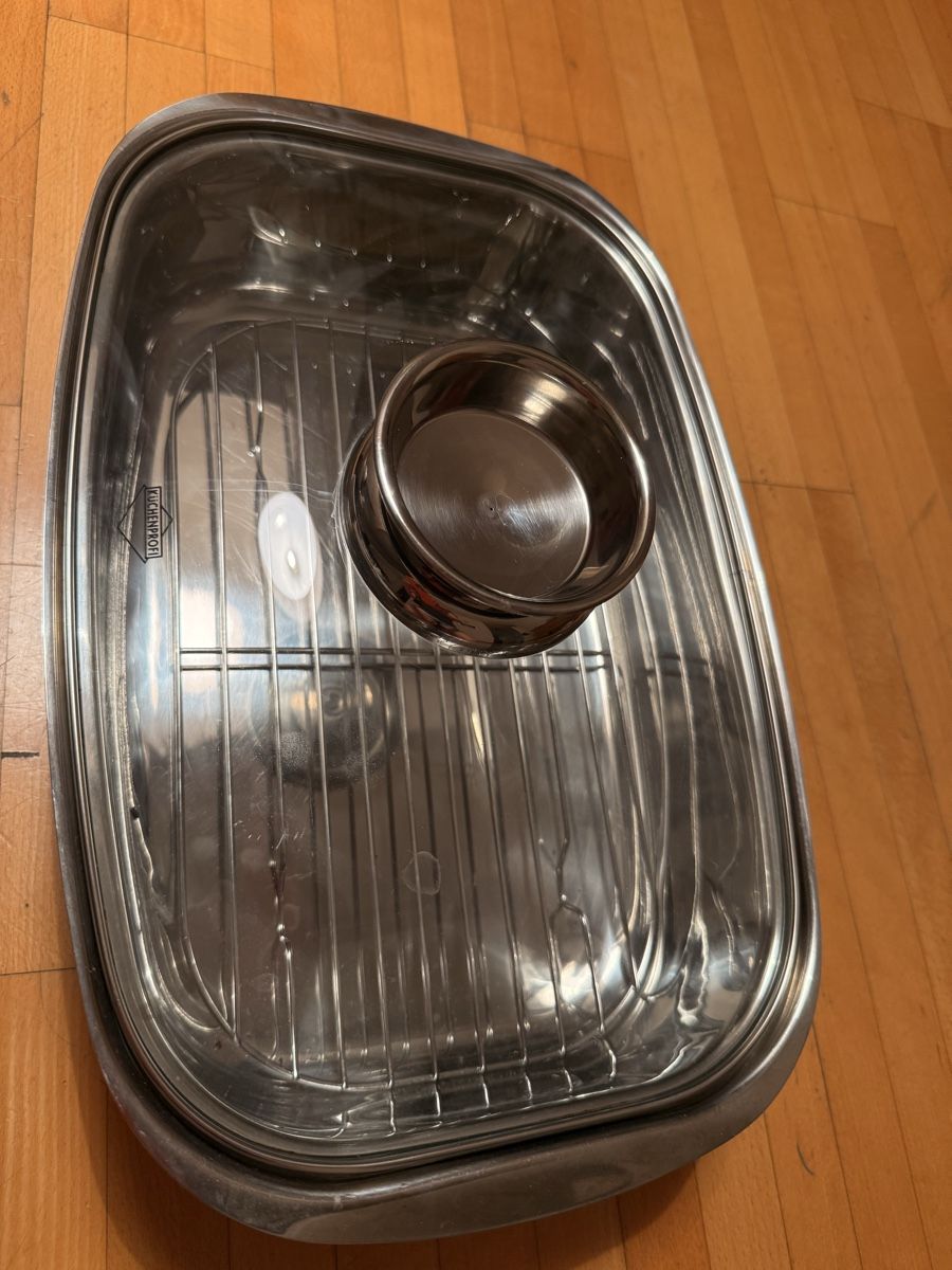 Küchengeräte: Bräter mit Glasdeckel und Einsatz 36cm neu – Gebraucht aus Zürich von mic_95l5
