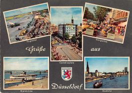 Ansichtkarte Aviatik 1962 Grüsse aus Düsseldorf FLUGHAFEN