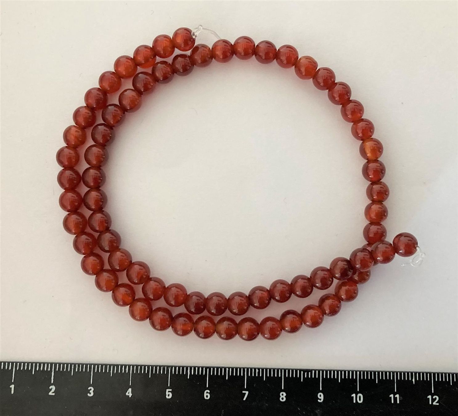 Perlen (unechte): 1 rang perles Cornaline, rondes, 6 mm / Karneol – Neu und originalverpackt aus Goumoens-la-Ville von brandonv