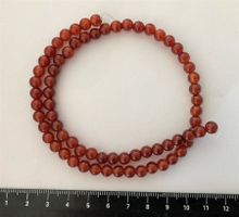 1 rang perles Cornaline, rondes, 6 mm / Karneol