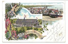 Gruss aus Rorschach (SG) Kantonalsängerfest 1901 - Litho
