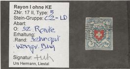 RAYON I  5Rp  Zu#17 II / Mi#9 II  (Befund Hermann) [8B6]