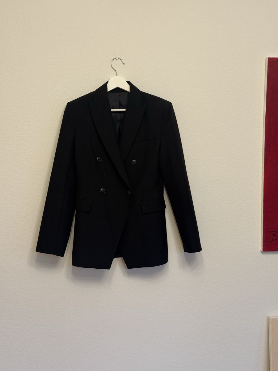 Mango Giacche: MANGO Selection – Black Tailored Double-Breasted Blazer – Usato da Zürich venduto da liu_5dzz 3