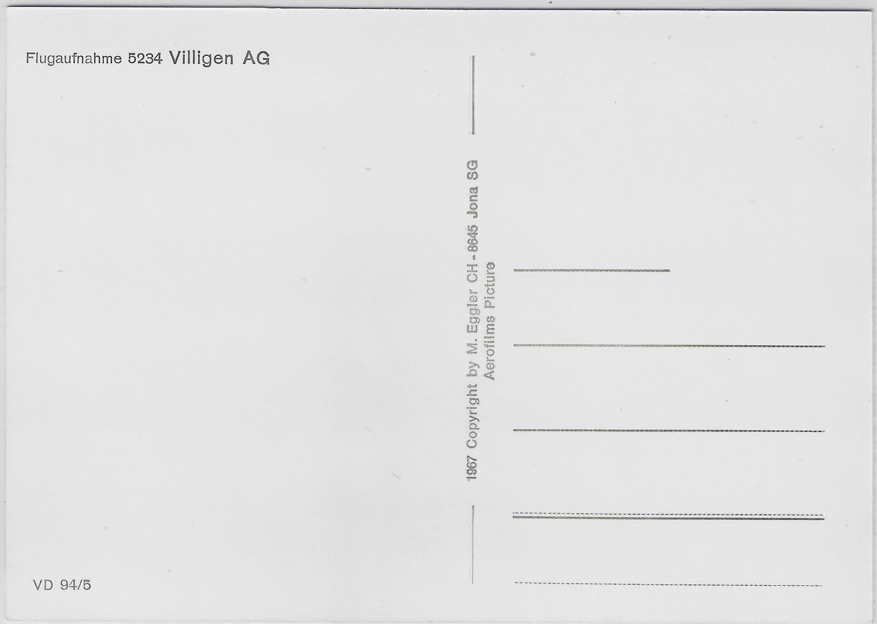 Cartoline postali: Flugaufnahme Villigen AG – Antico da Ettingen venduto da Kartenplanet 1