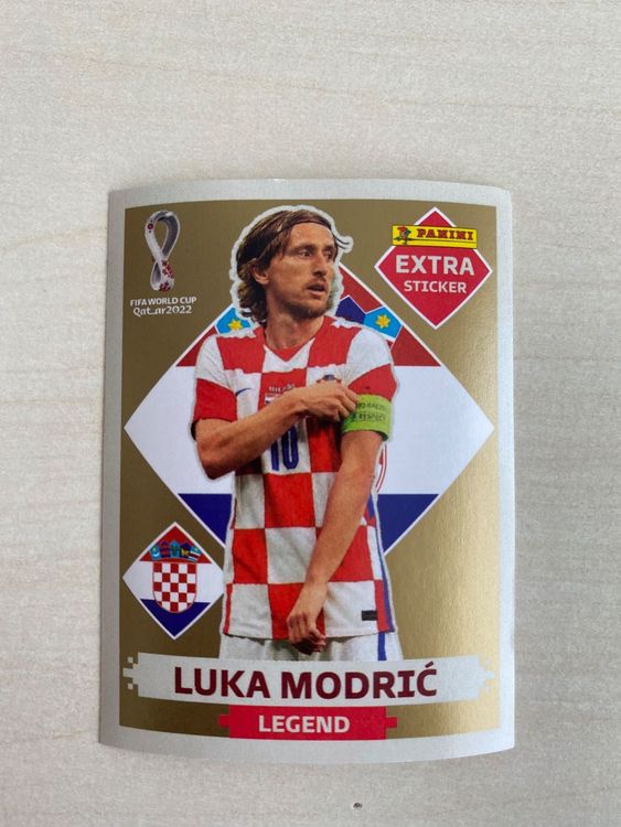 Panini WK 2022 Extra Sticker Luka Modric Silber | Acheter sur