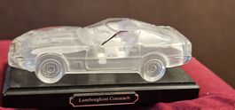 Figurine  Lamborghini en cristal sur socle