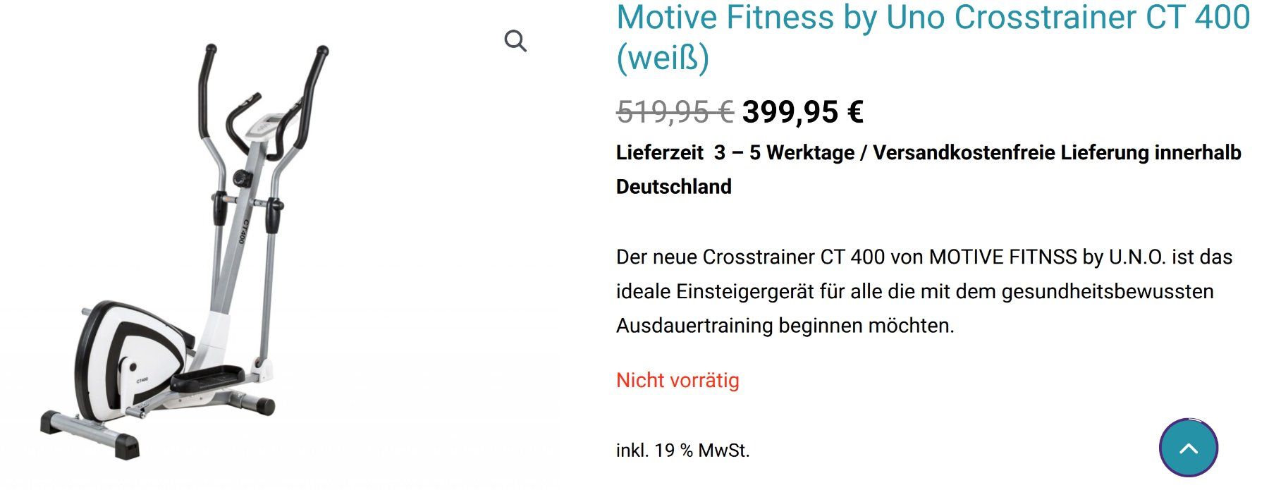 Hometrainer: Crosstrainer CT 400 – Usato da Emmetten venduto da frank.beetz 5