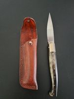 Sardisches Taschenmesser "Pattadese" Einzelstück + Lederetui