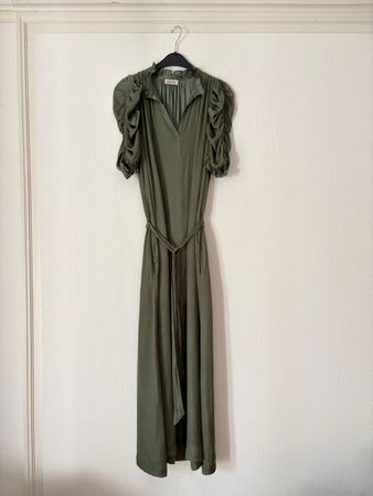 Robe longue Zadig & Voltaire vert kaki en satin