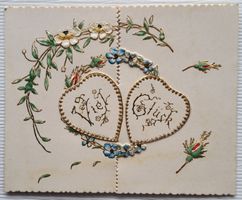 Glückwunschkarte geprägt, Viel Glück, 1898