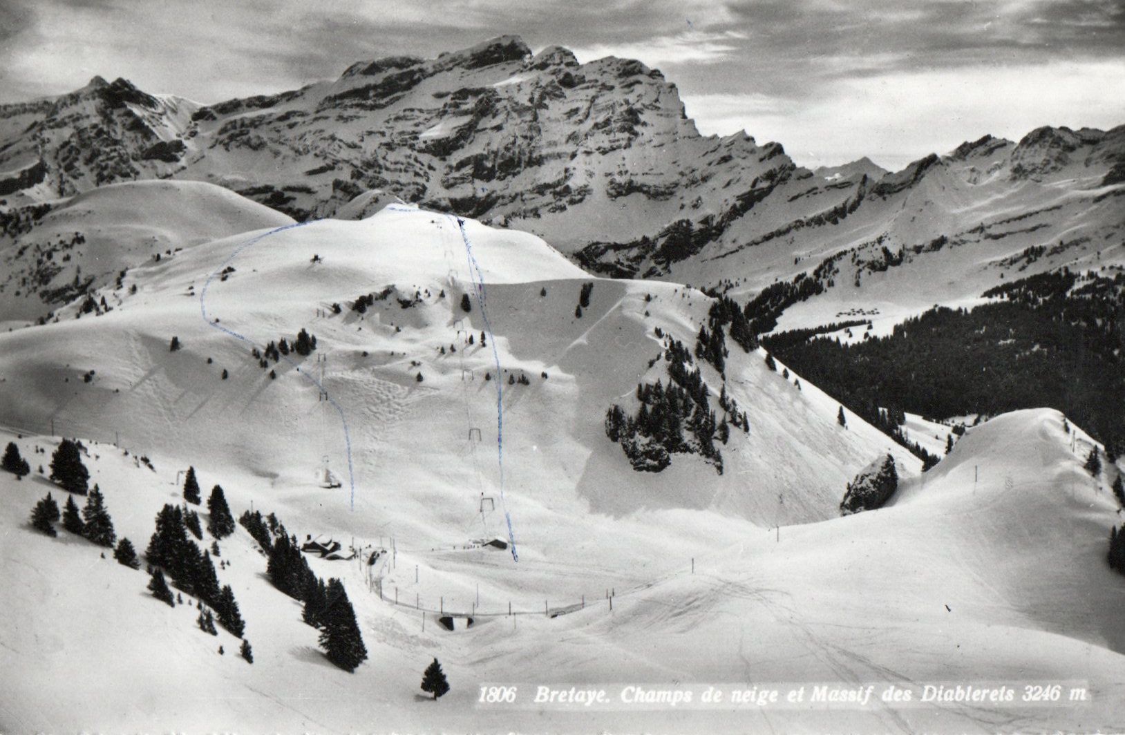 Cartoline postali: Bretaye - Massif des Diablerets – Usato da Melano venduto da pisonsdro