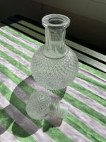 Edle Glas Karaffe mit Stopfen, Vintage Bargeschirr