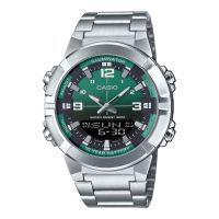 ⌚ Herrenuhr ®CASIO Analog Digital Grün 44mm World 5 ATM NEU