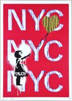 Death NYC Ltd Ed Pop Art Druck " Banksy Kusama Balloon Girl
