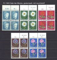 PJ 1964 Satz 4er-Blocks m Leuchtstoff gest