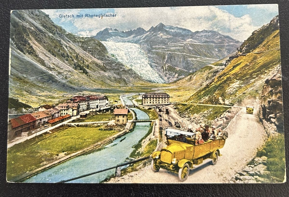 Ansichtskarten: Postauto bei Gletsch  – Gebraucht aus Horw von Tellbub