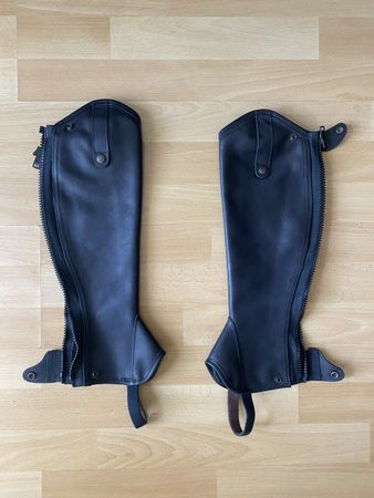 Schwarze Leder Mini-Chaps Rectilinge Paris