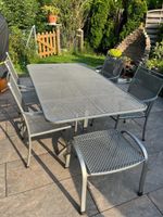 Gartentisch mit 4 Stühlen aus Metall, robust für den Sommer